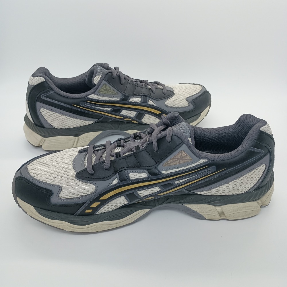 ASICS Gel-NYC Graphite Grey Birch Gold Running Shoes 1203A542 Mens 12 - Picture 5 of 7
